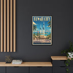 Kuwait City Embassy Wrapped Canvas Framed